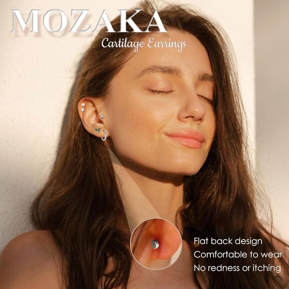 15 Pairs Hypoallergenic Gold & Steel Flat Back Earrings for Sensitive Ears - Picture 2 of 6